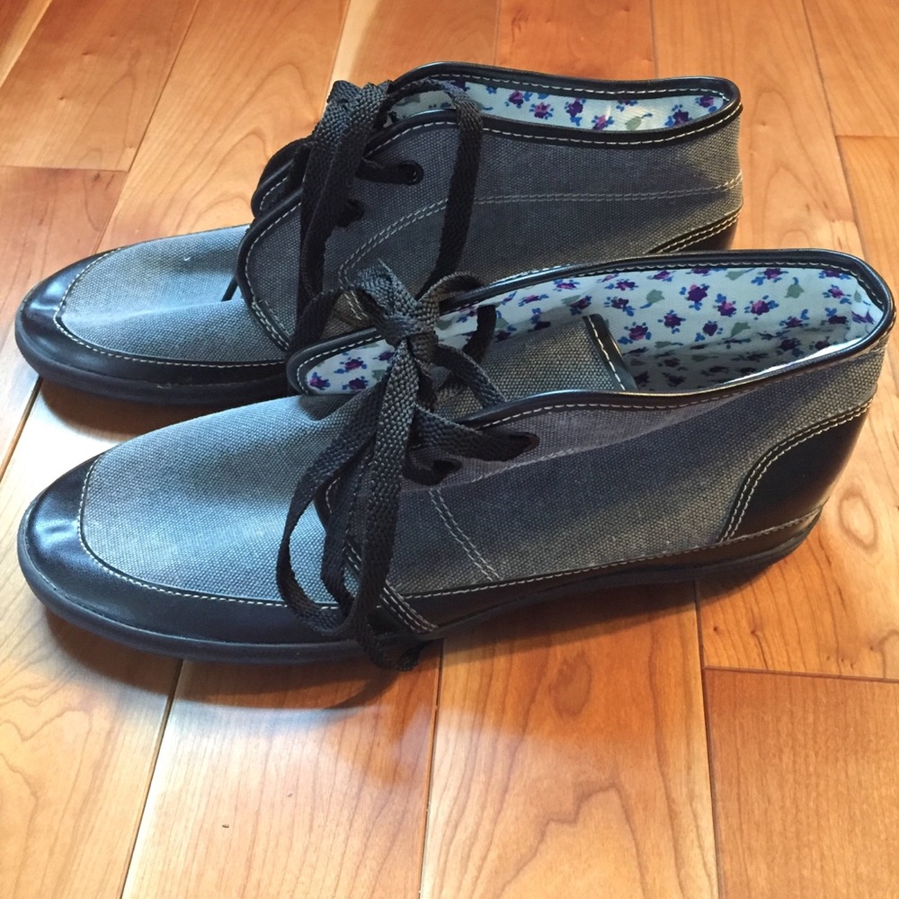 New KEDS Black and gray canvas sneakers 8.5